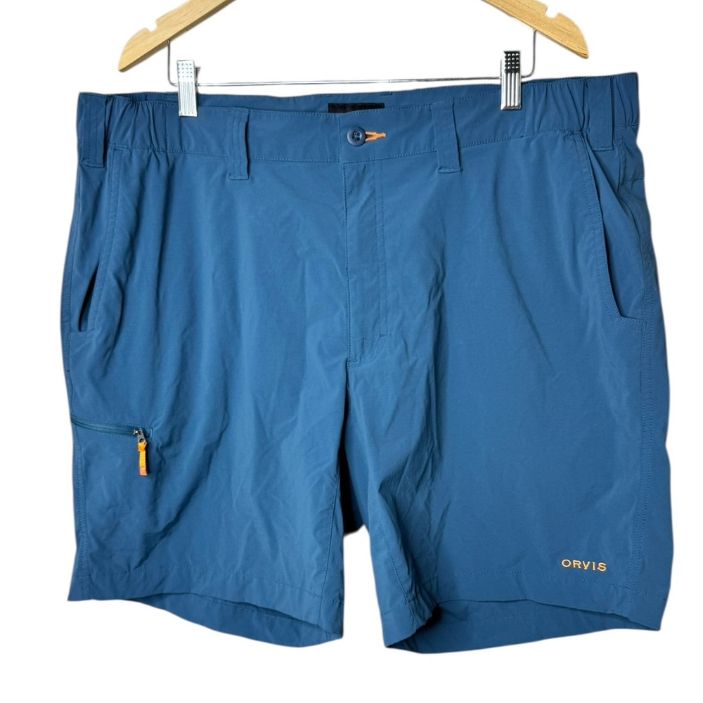 Orvis Men's Jackson Quick-Dry 9" Stretch Blend Short in a blue color